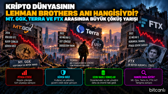 Kripto Dünyasının Lehman Brothers Anı Hangisiydi? Mt. Gox, Terra ve FTX Arasında Büyük Çöküş Yarışı